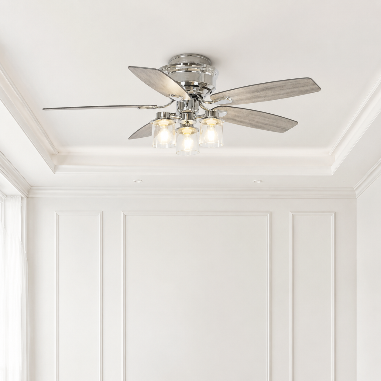 52" Bangatore Chrome Reversible Ceiling Fan