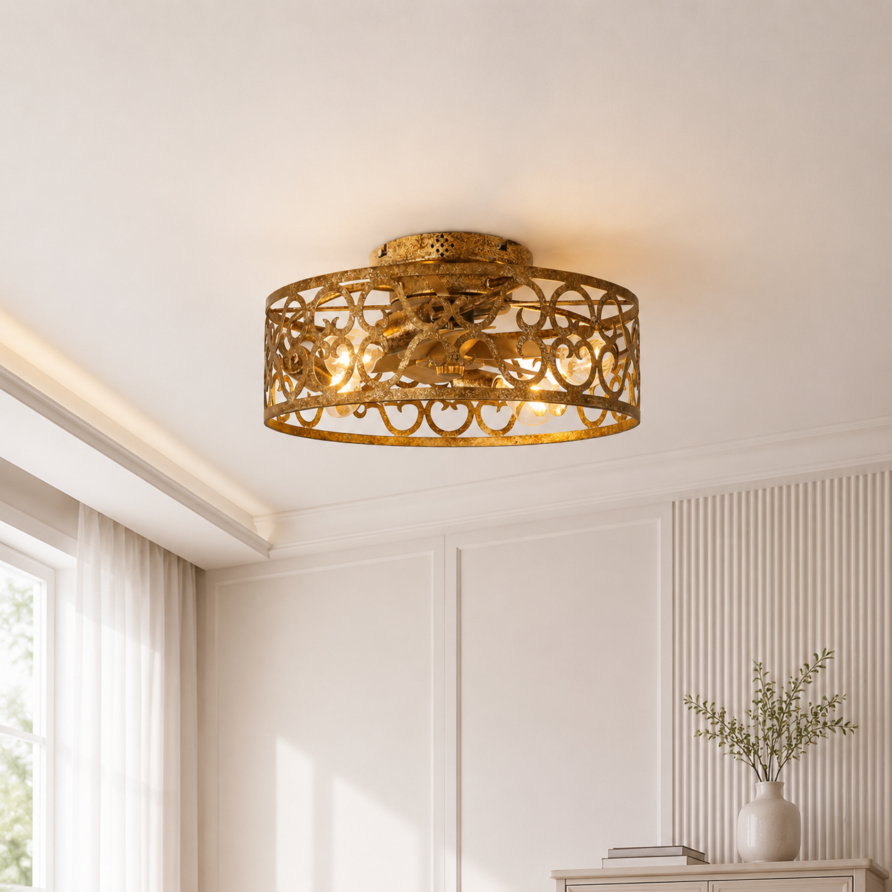 18" Vintage Smart Ceiling Fan