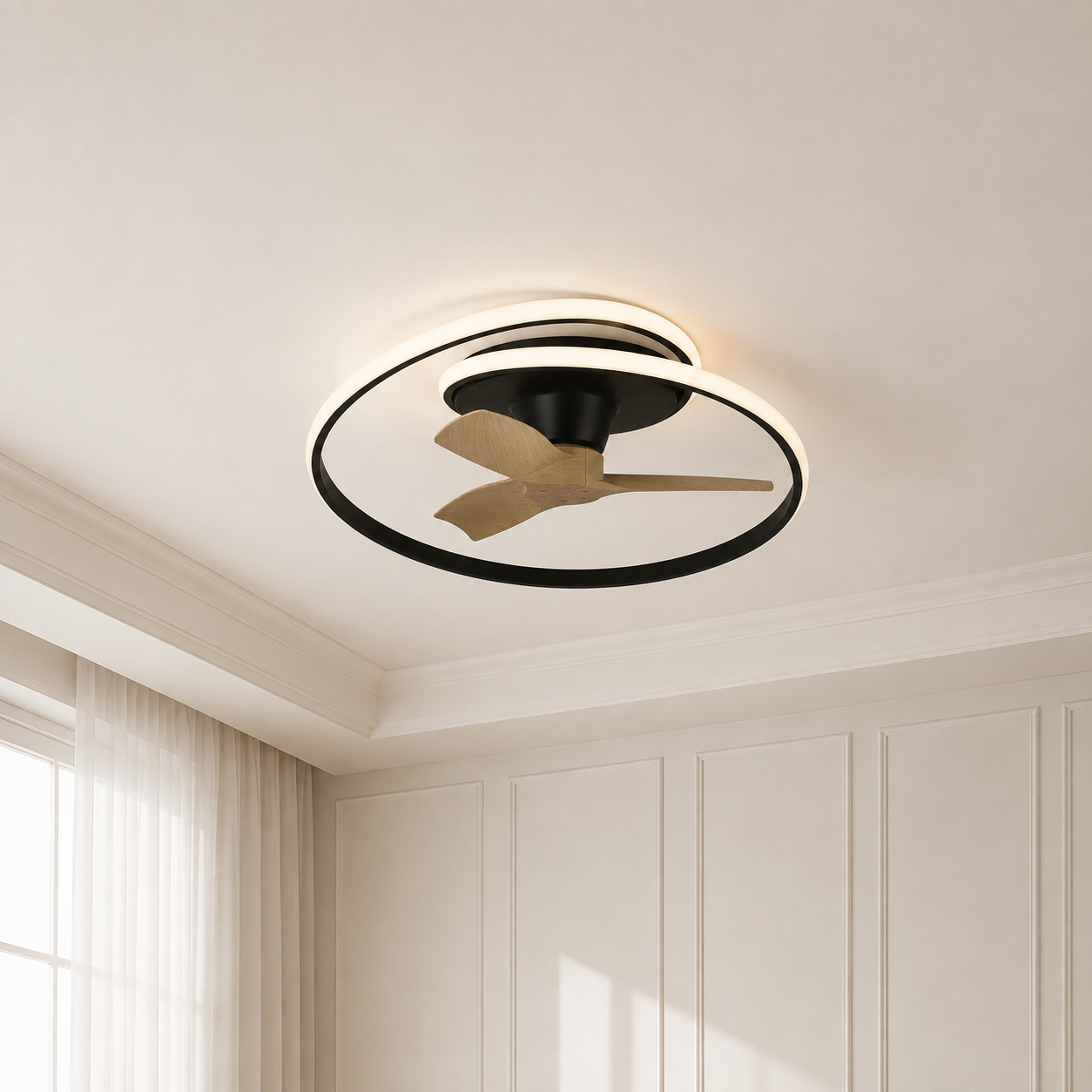 31" Ocean Flush Mount LED Ceiling Fan