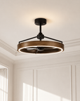27" Mumbai Farmhouse Brown Downrod Fandelier