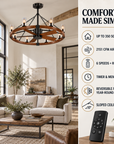 52" Amelia Black Industrial Fandelier