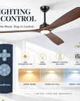 60 Inch Alexi Modern Downrod Ceiling Fan With Light