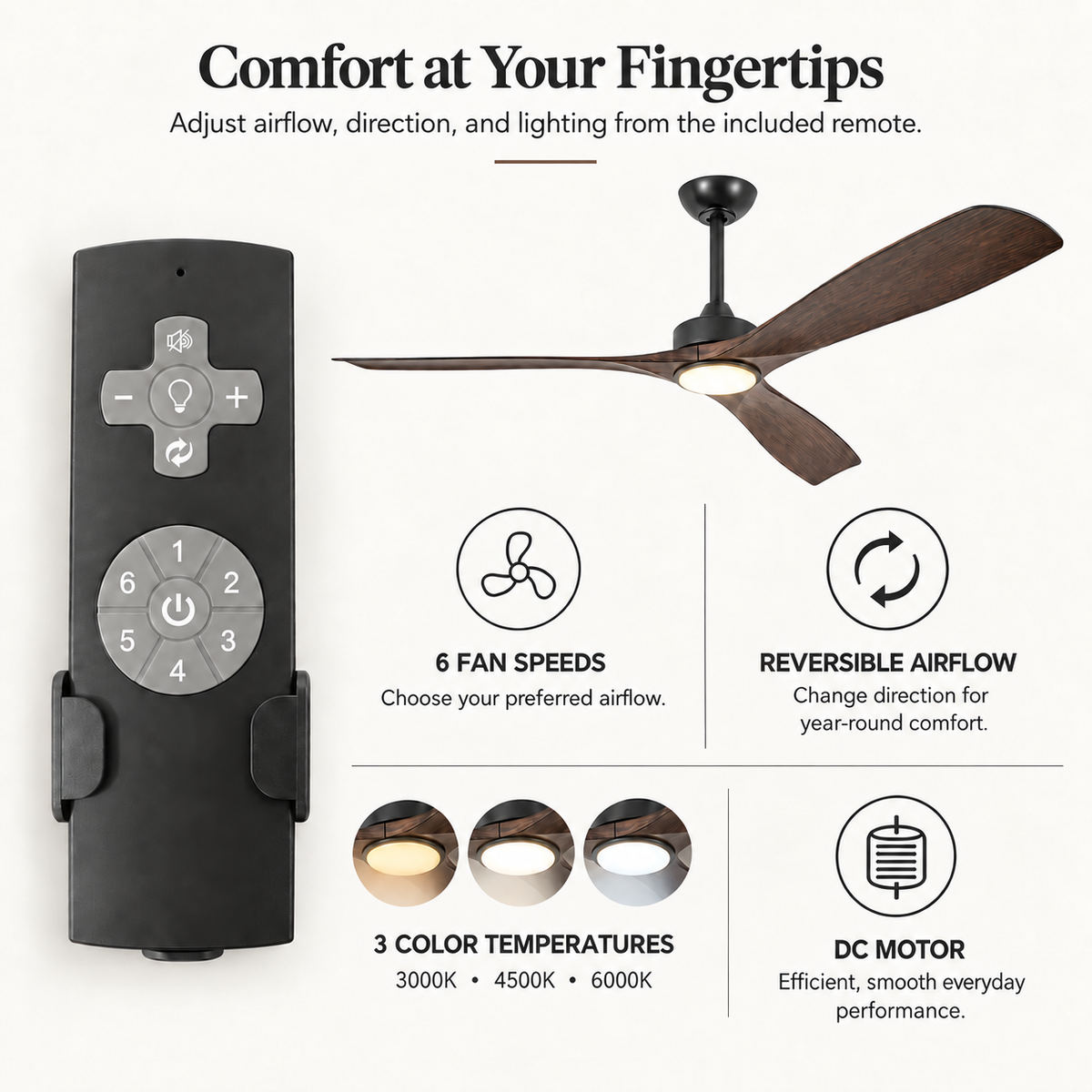 60 Inch Alexi Modern Downrod Ceiling Fan With Light