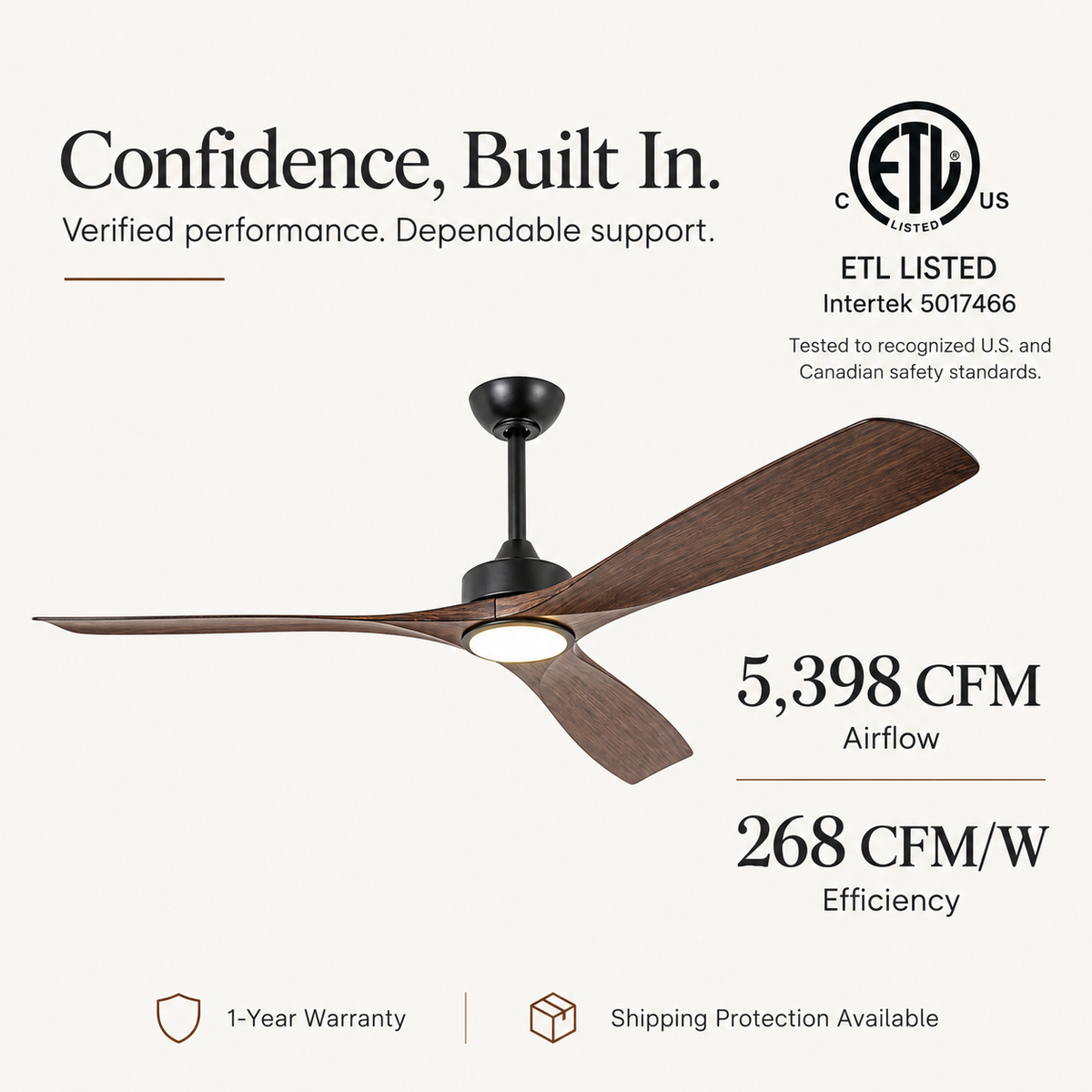 60 Inch Alexi Modern Downrod Ceiling Fan With Light