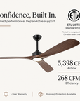 60 Inch Alexi Modern Downrod Ceiling Fan With Light