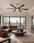 60" Murphy Modern Black & Gold 8-Blade LED Ceiling Fan