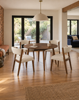 Harlow 5-Piece Walnut Round Dining Set