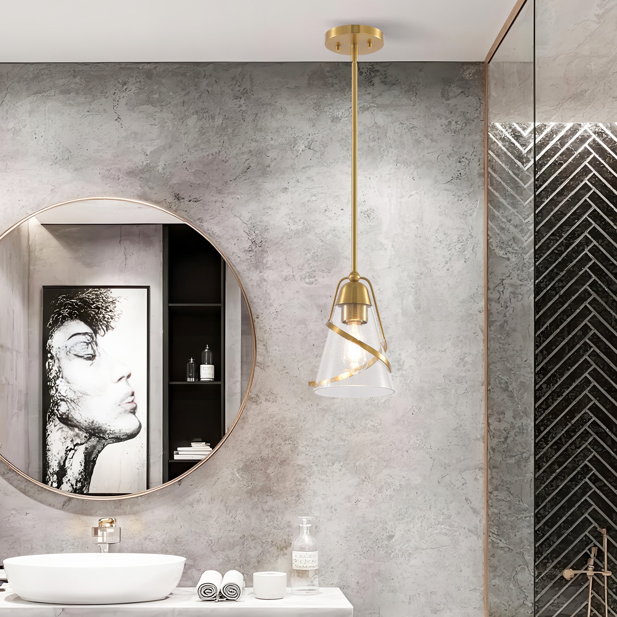 Ryan 1 Light Island Pendant Light 7 Inch