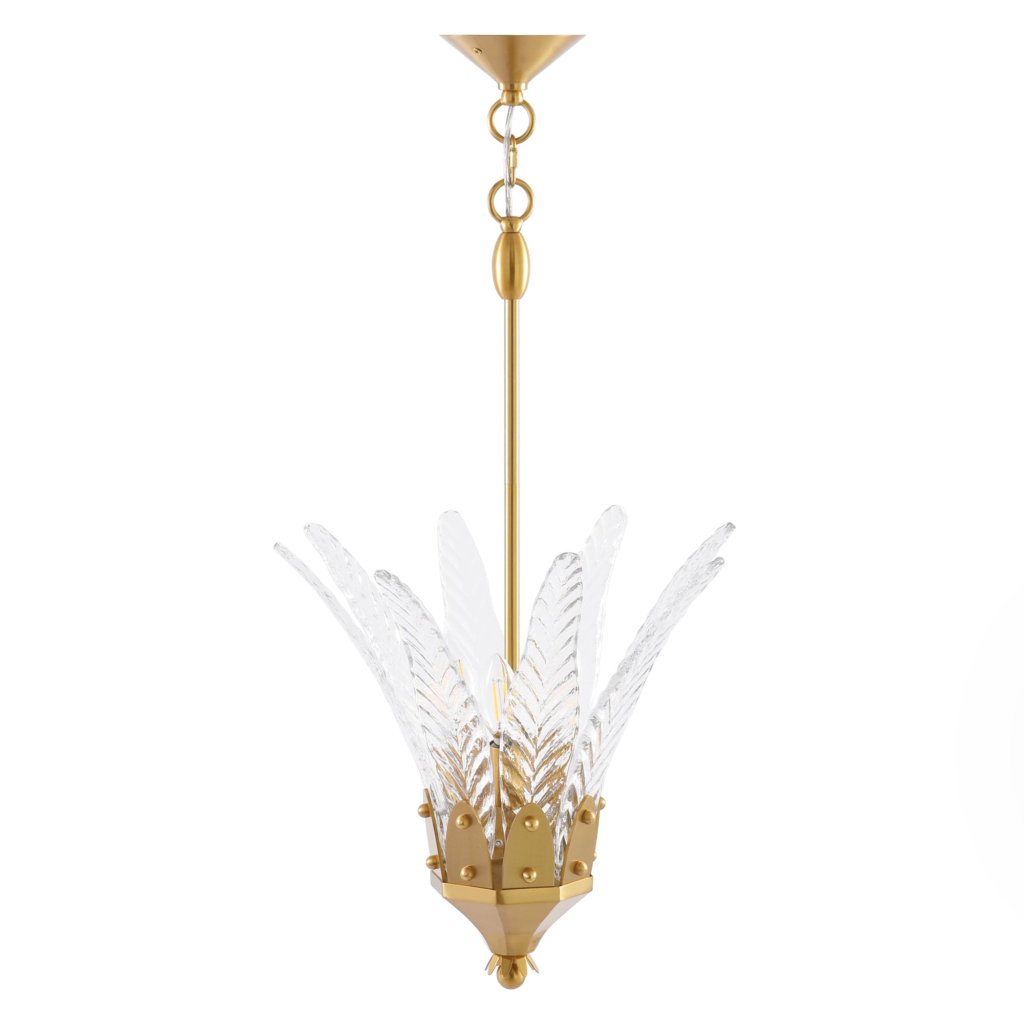 Vito 3 Light Feather Shaped Island Pendant Light 17 Inch