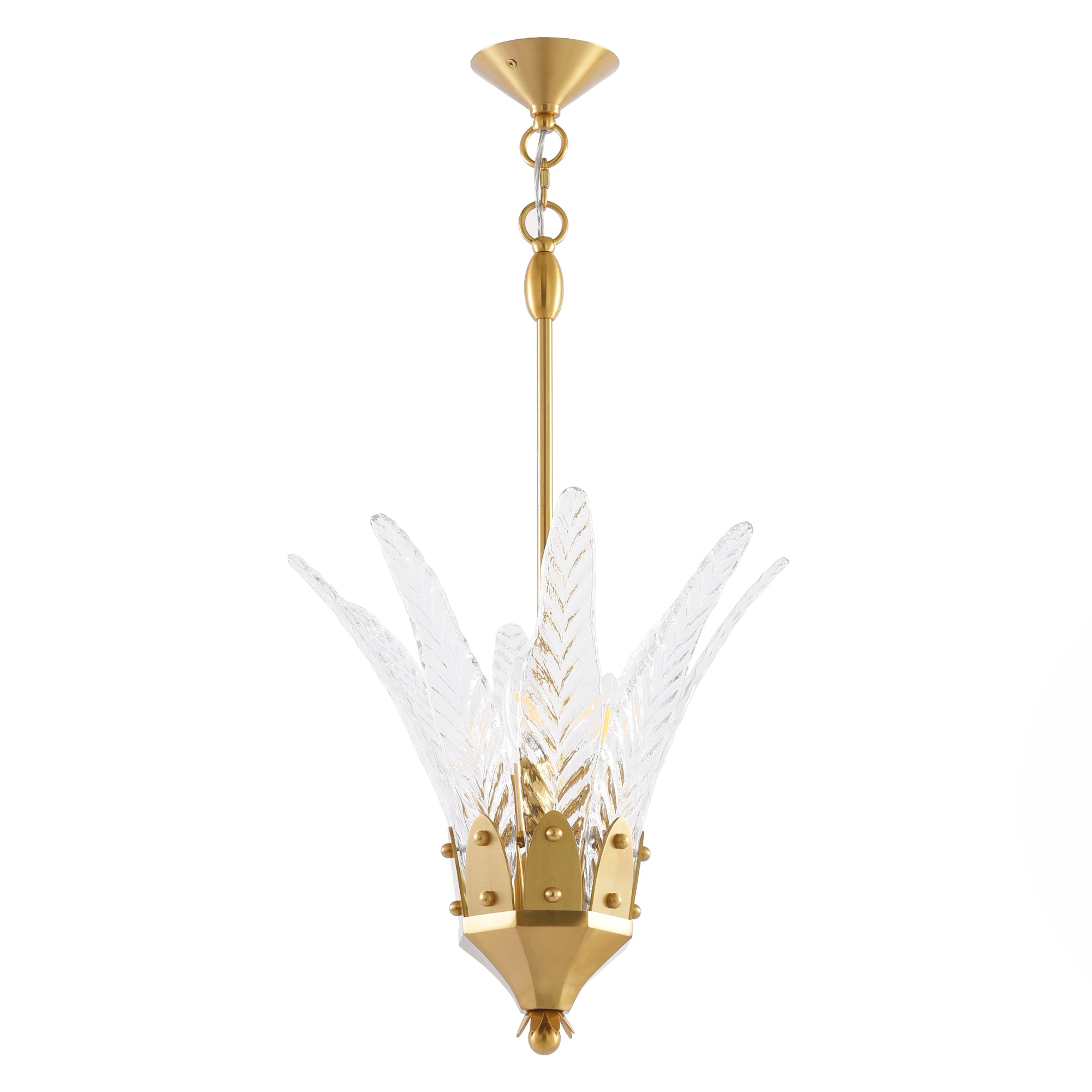 Vito 3 Light Feather Shaped Island Pendant Light 17 Inch