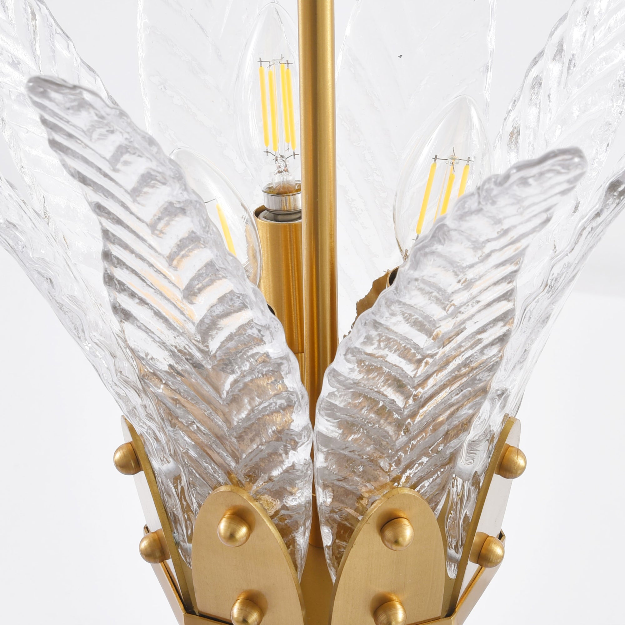 Vito 3 Light Feather Shaped Island Pendant Light 17 Inch