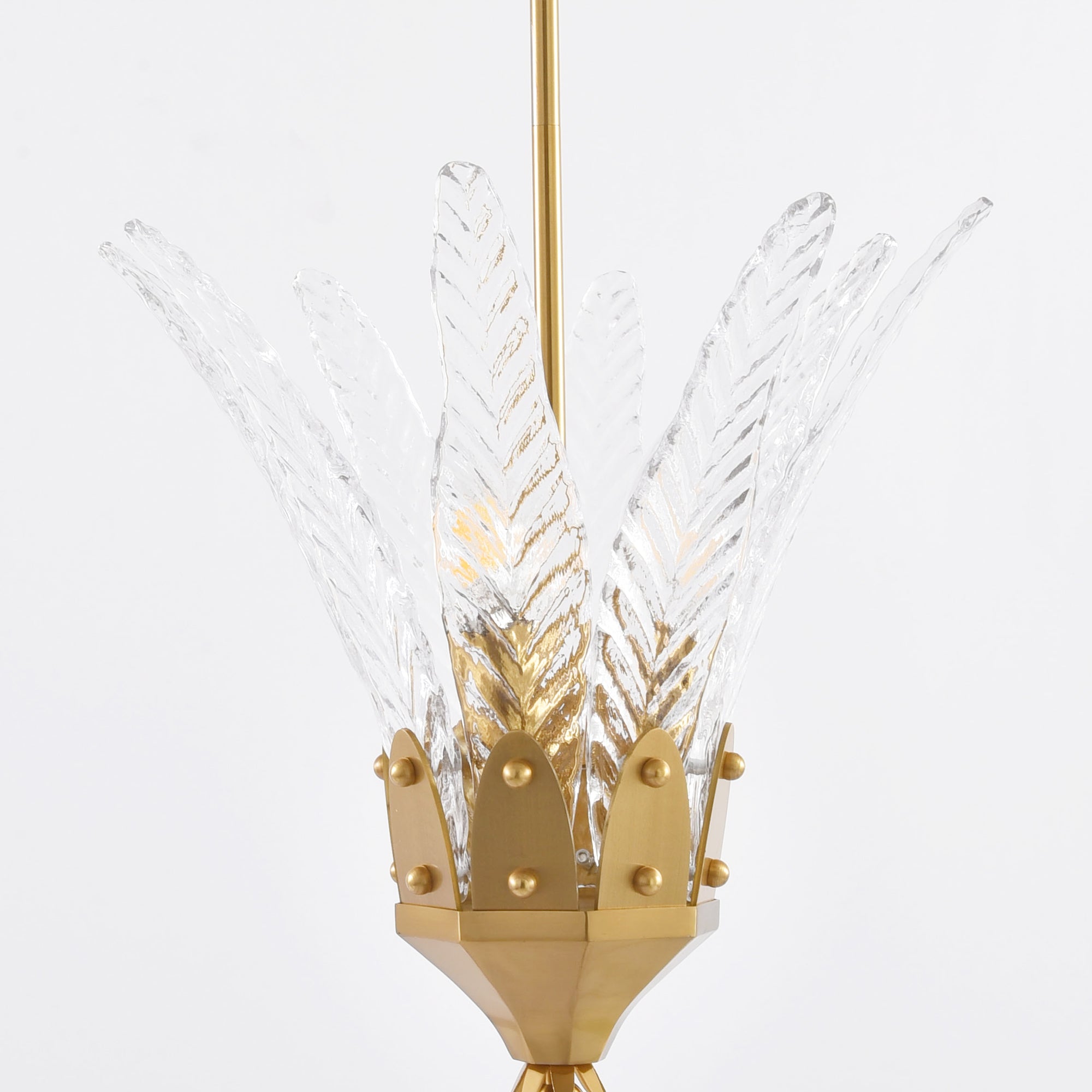 Vito 3 Light Feather Shaped Island Pendant Light 17 Inch