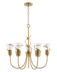 Uriah Golden 5 Light Chandelier 26 Inch