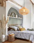 19" Winston Bohemian Rattan Pendant Light