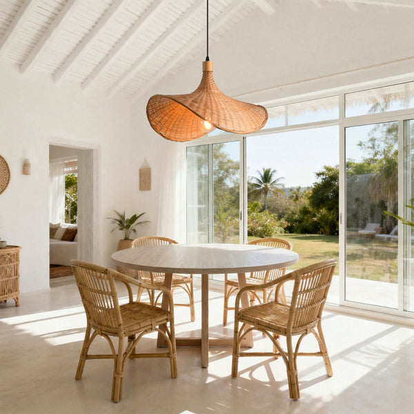 20" Werner Bohemian Bamboo Pendant Light