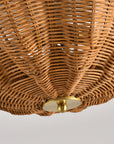 Aurelia 3-Light Handwoven Rattan Semi Flush Mount Ceiling Light