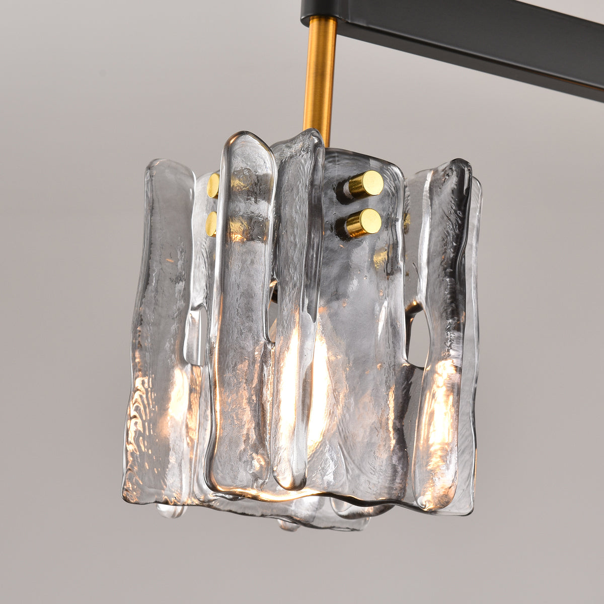24.4" Sean 3-Light Linear Pendant with Artisan Glass Shades