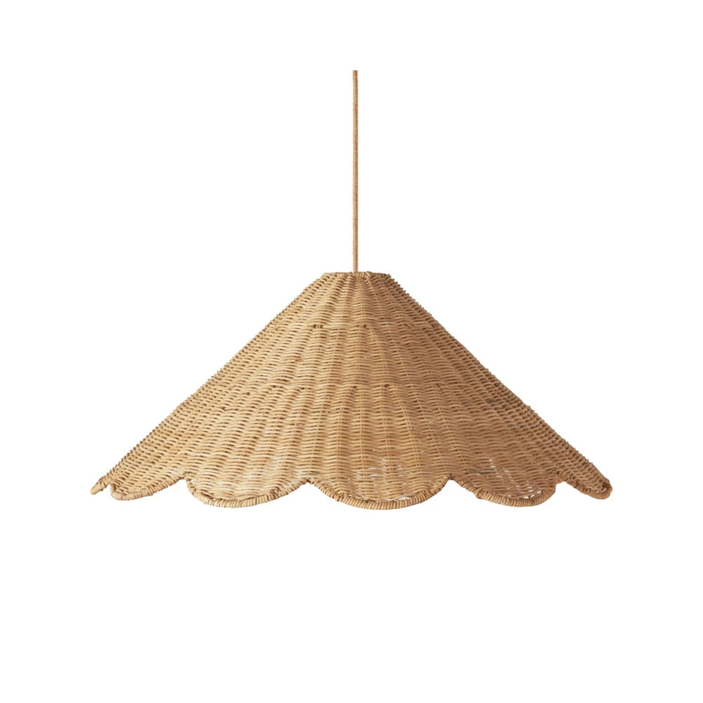 Daisy Cone Rattan Pendant Light