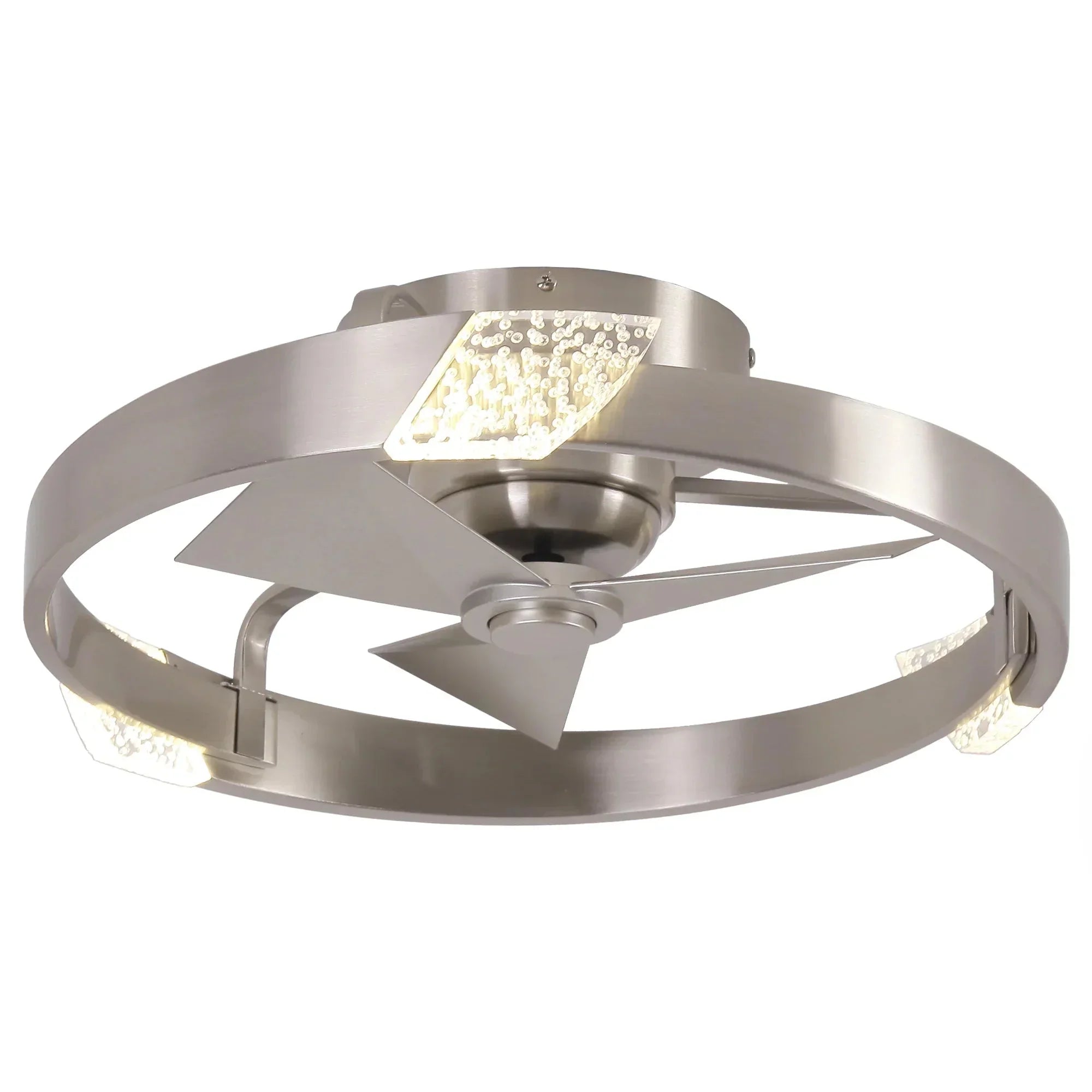 20" Hazel Satin Nickel Ceiling Fan
