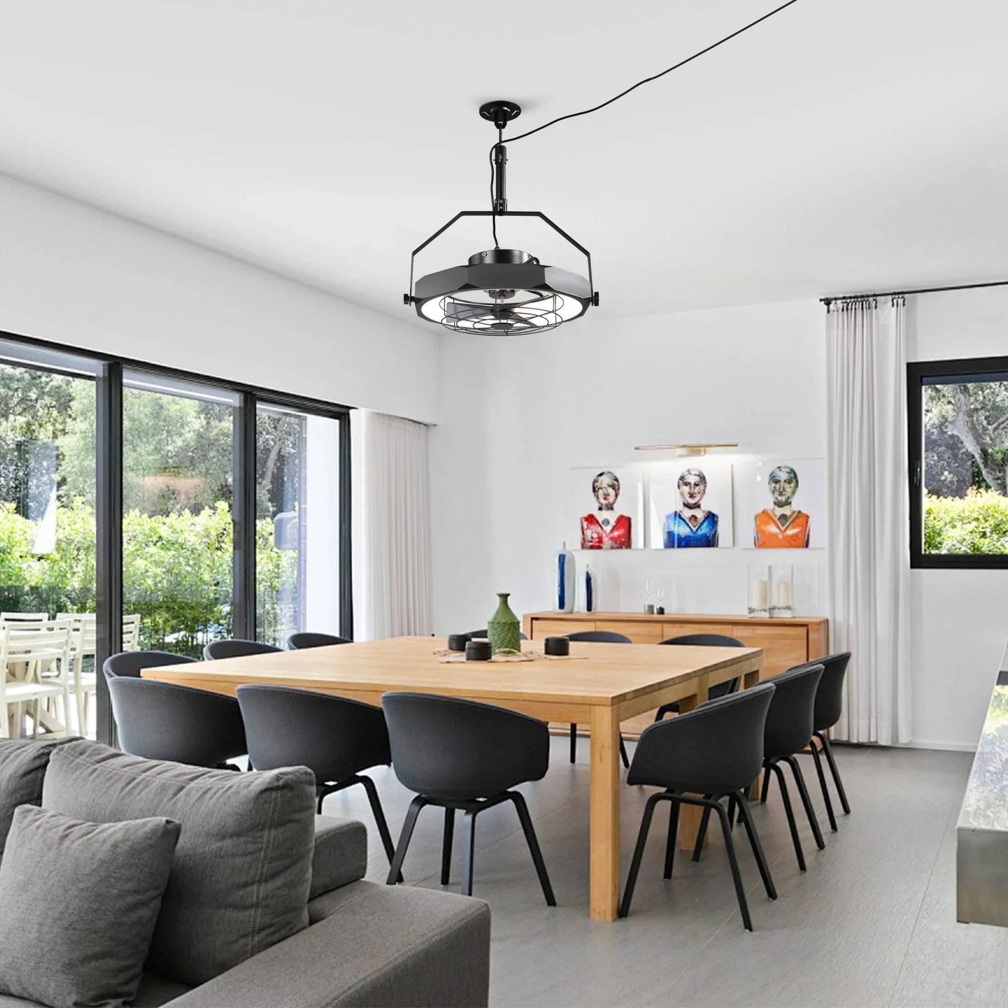 20" Doris Downrod Wall Mount Fan