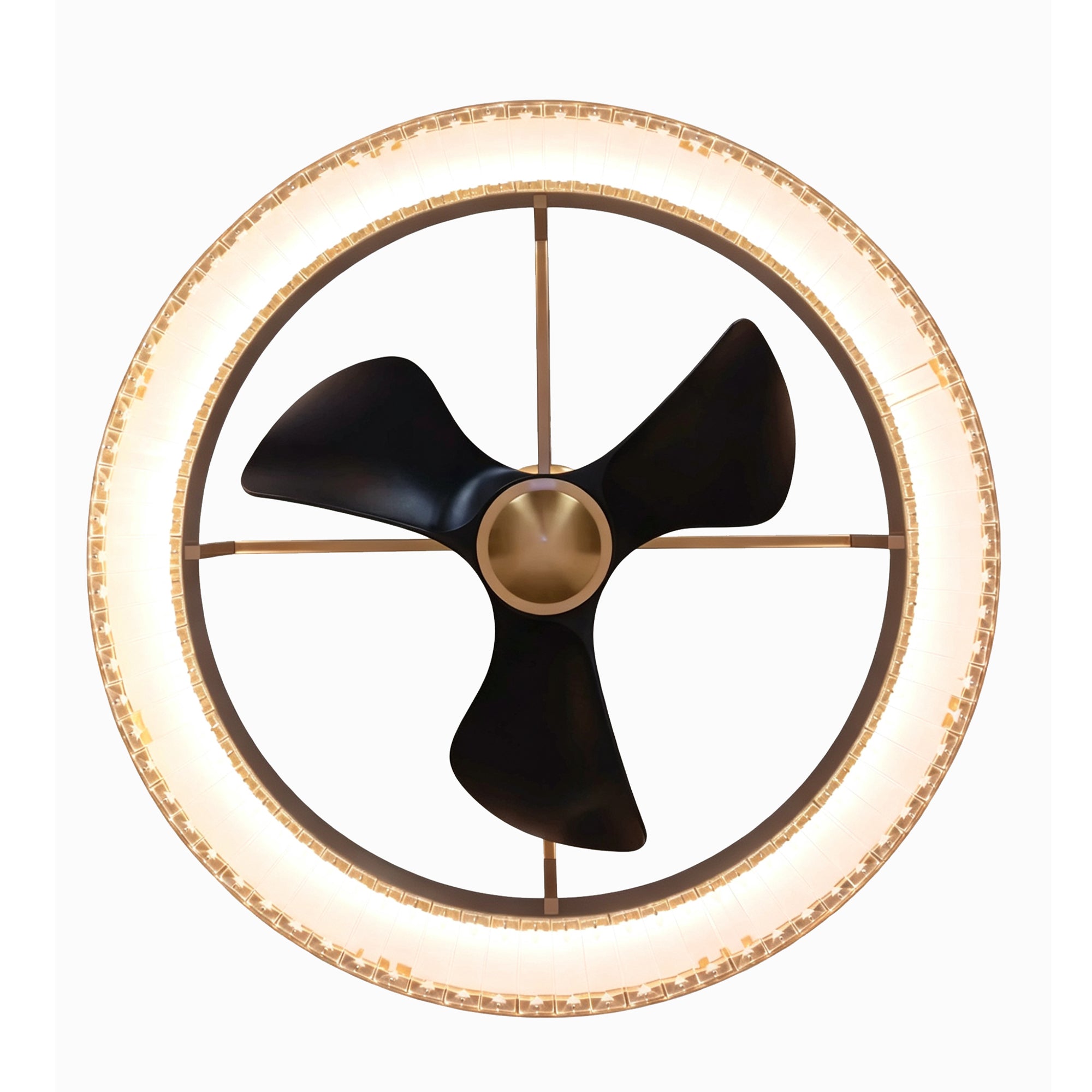 32" Robin Luxury Electroplated Copper LED Fandelier