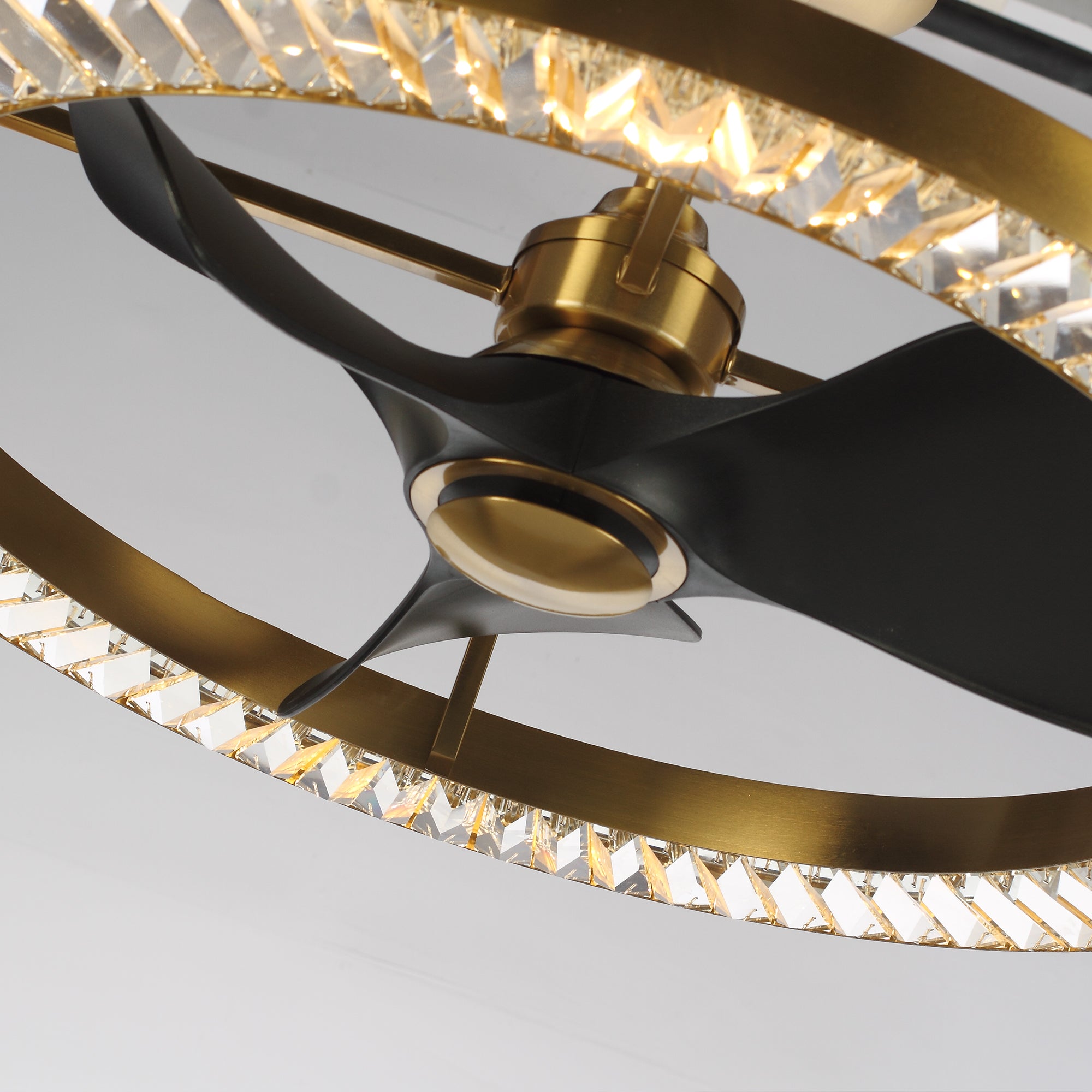 32" Robin Luxury Electroplated Copper LED Fandelier