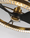 32" Robin Luxury Electroplated Copper LED Fandelier