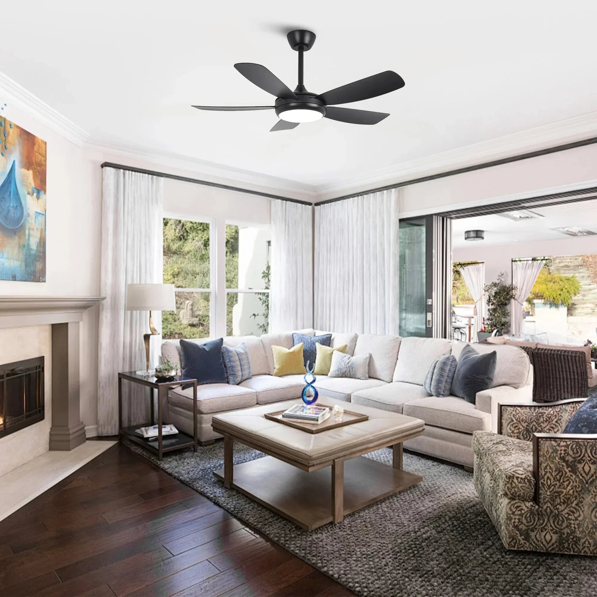 42" Gladys Black LED Ceiling Fan