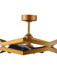 31 Inch Antique Golden Willie Luxury Caged Ceiling Fan With Light and Remote Control