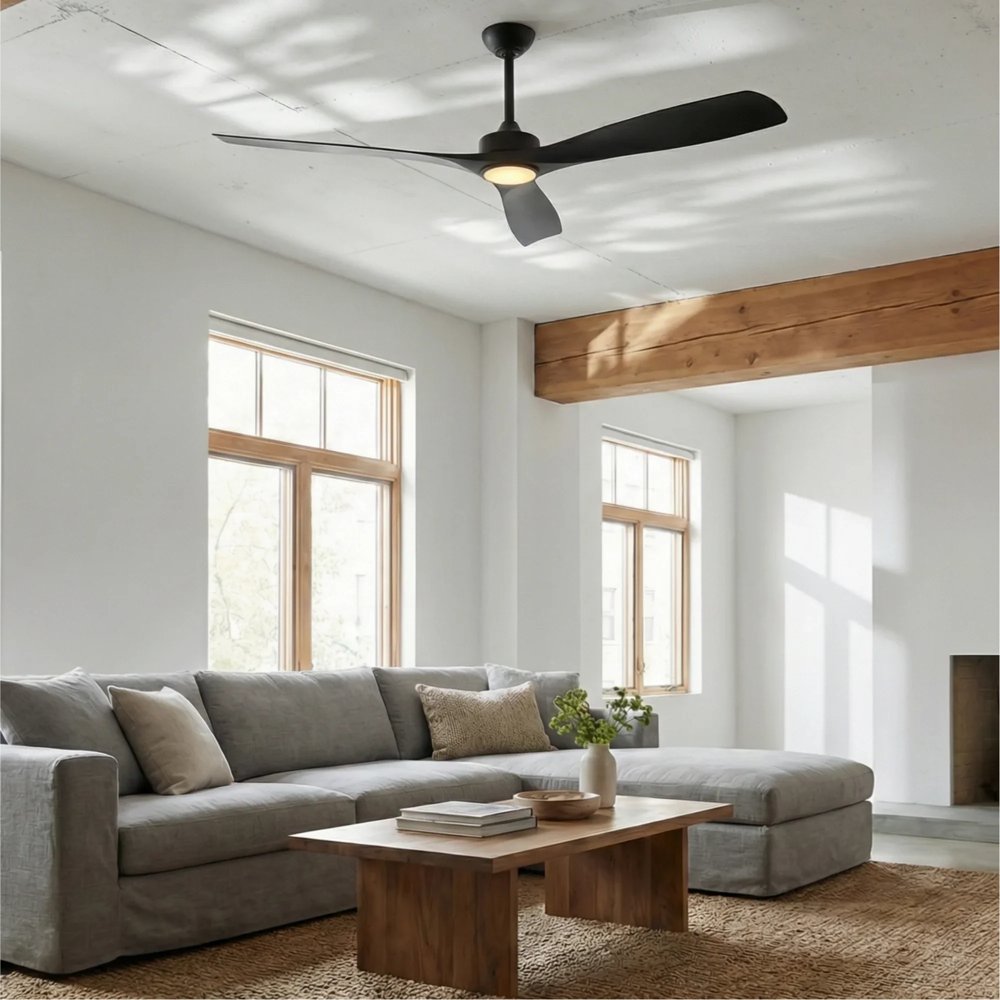 60 Inch Alexi Modern Downrod Ceiling Fan