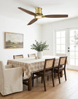 56" Arden Ceiling Fan with Light Kit and Solid Wood Blades