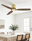 56" Arden Ceiling Fan with Light Kit and Solid Wood Blades