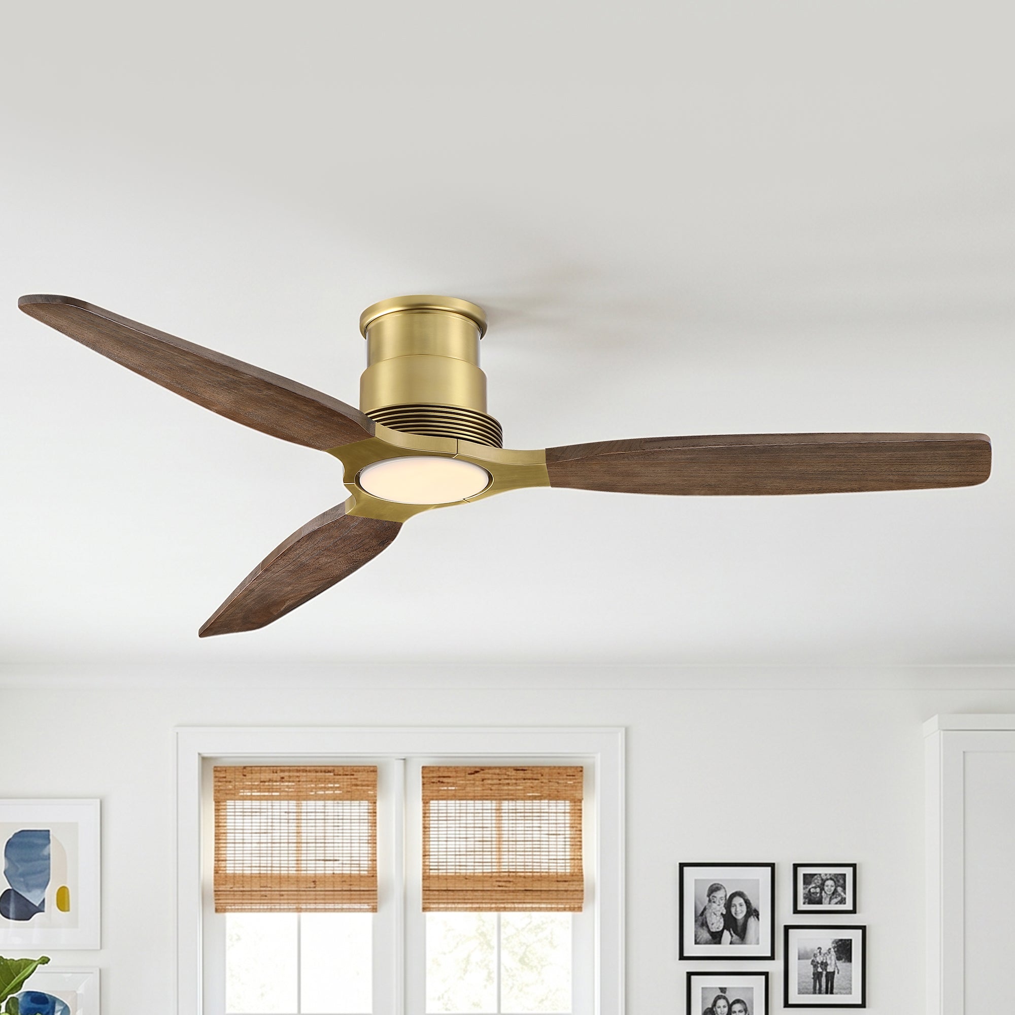 56" Arden Ceiling Fan with Light Kit and Solid Wood Blades