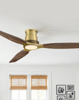 56" Arden Ceiling Fan with Light Kit and Solid Wood Blades