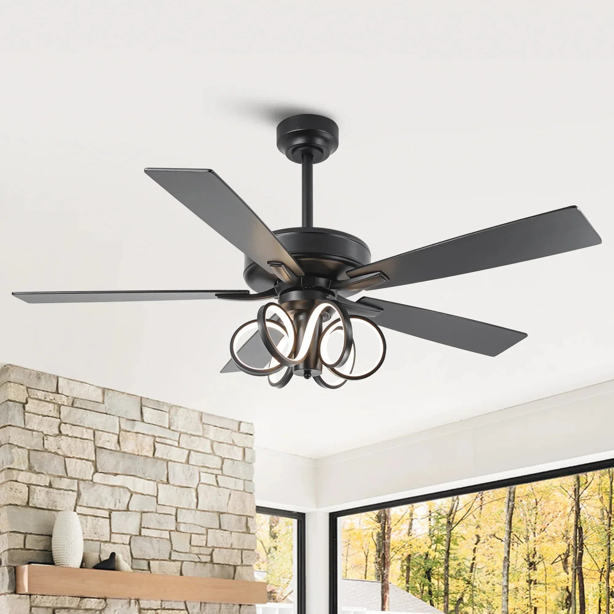 52" Levi Double-sided Blades Ceiling Fan