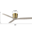 54 Inch Ward Solid Wood Blades Ceiling Fan