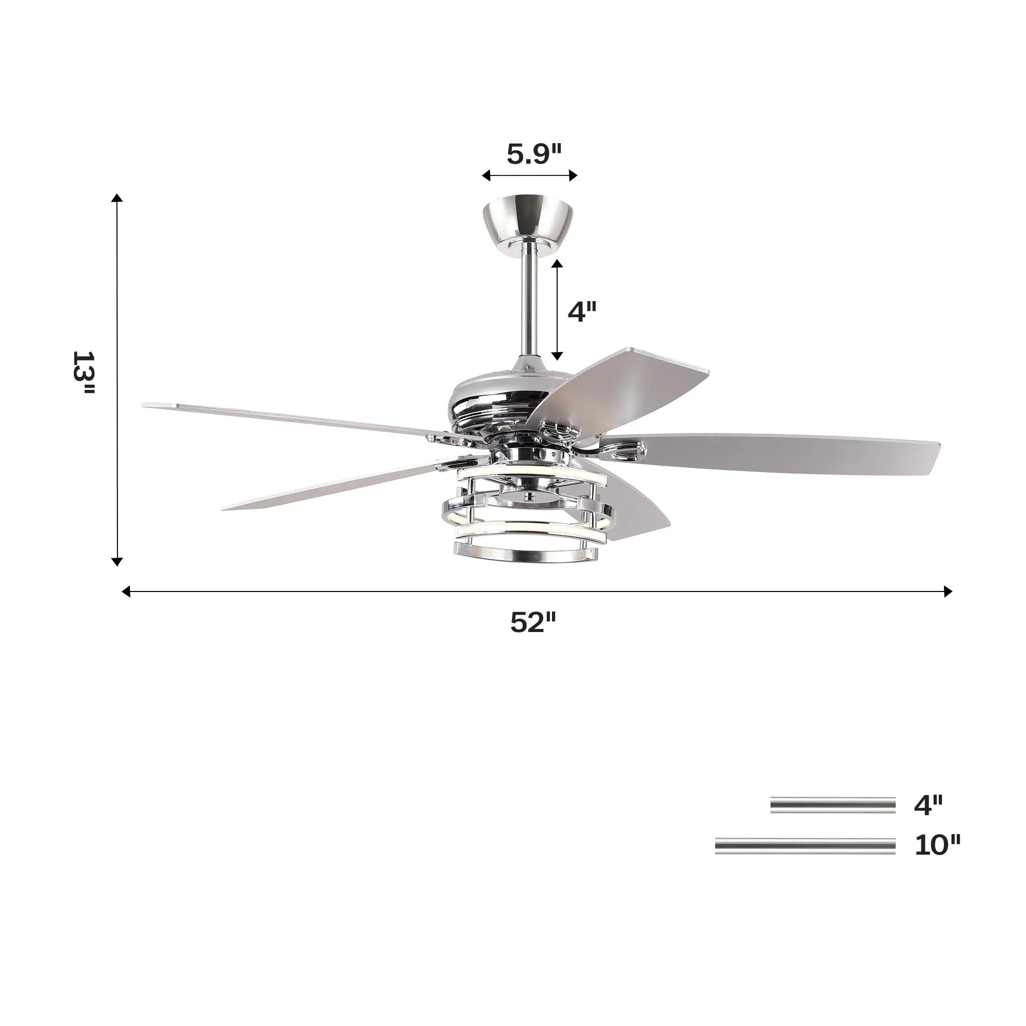 52" Rita Double-sided Ceiling Fan