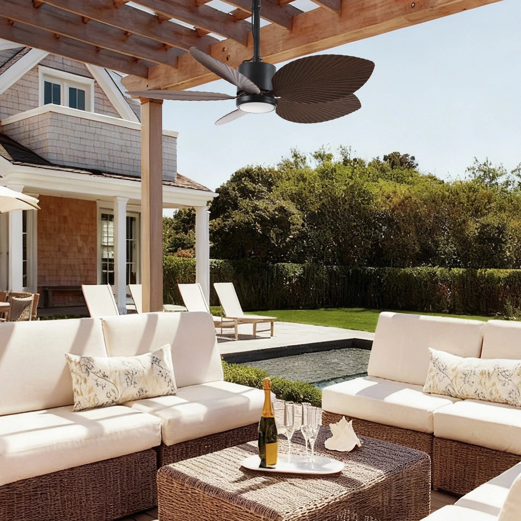 42 " Wythe IPX5 Hamptons Outdoor LED Fan