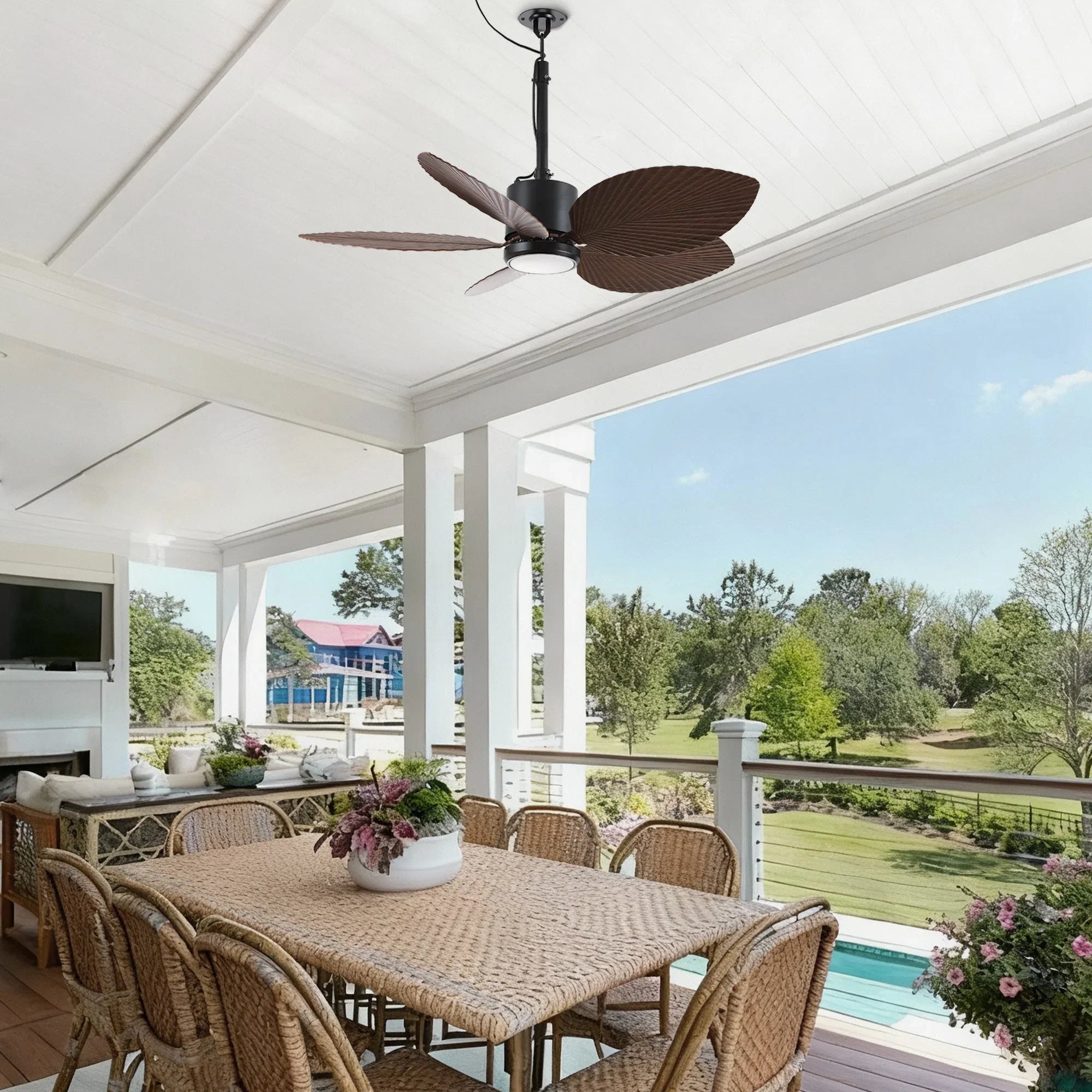 42 " Wythe IPX5 Hamptons Outdoor LED Fan
