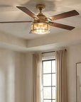 52" Industrial Reversible Mesh Led Ceiling Fan