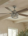 52" Industrial Reversible Mesh Led Ceiling Fan