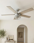 52" Industrial Reversible 5 Blade Led Ceiling Fan
