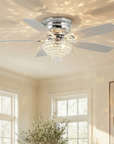 52" Kanpur Crystal Ceiling Fan
