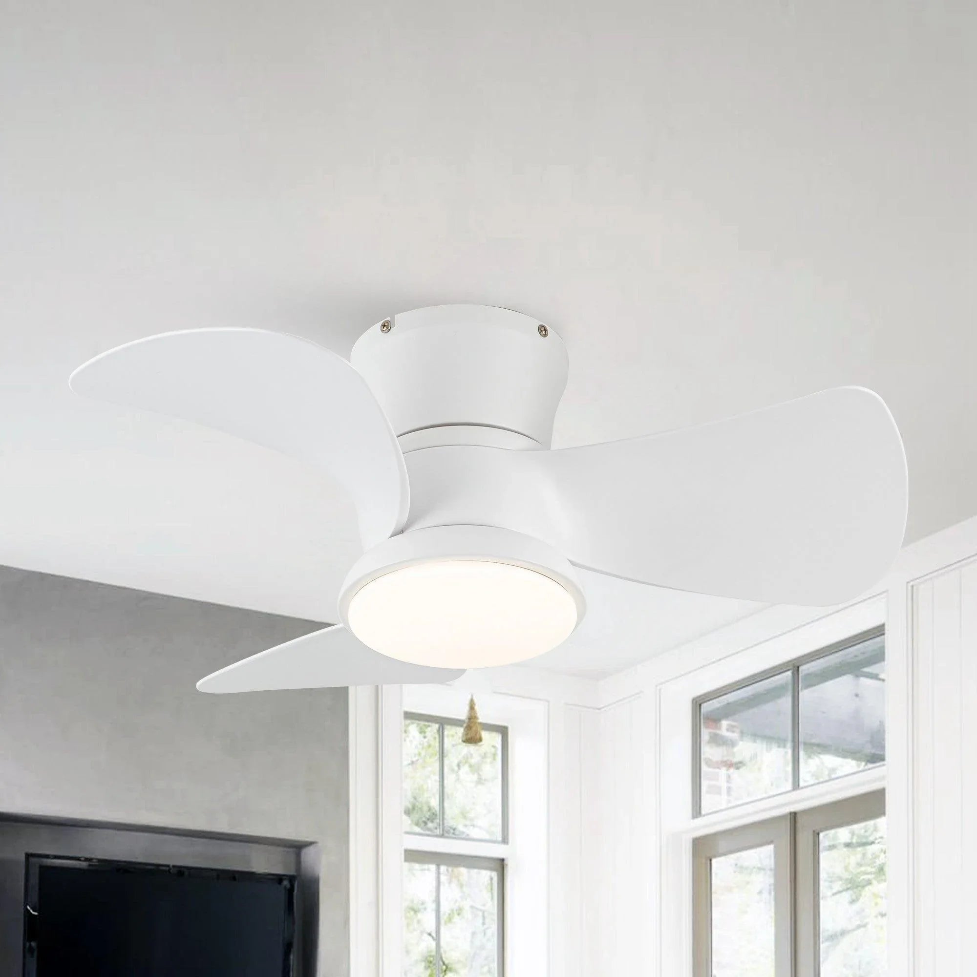 31" Mazon Flush Mount Ceiling Fan