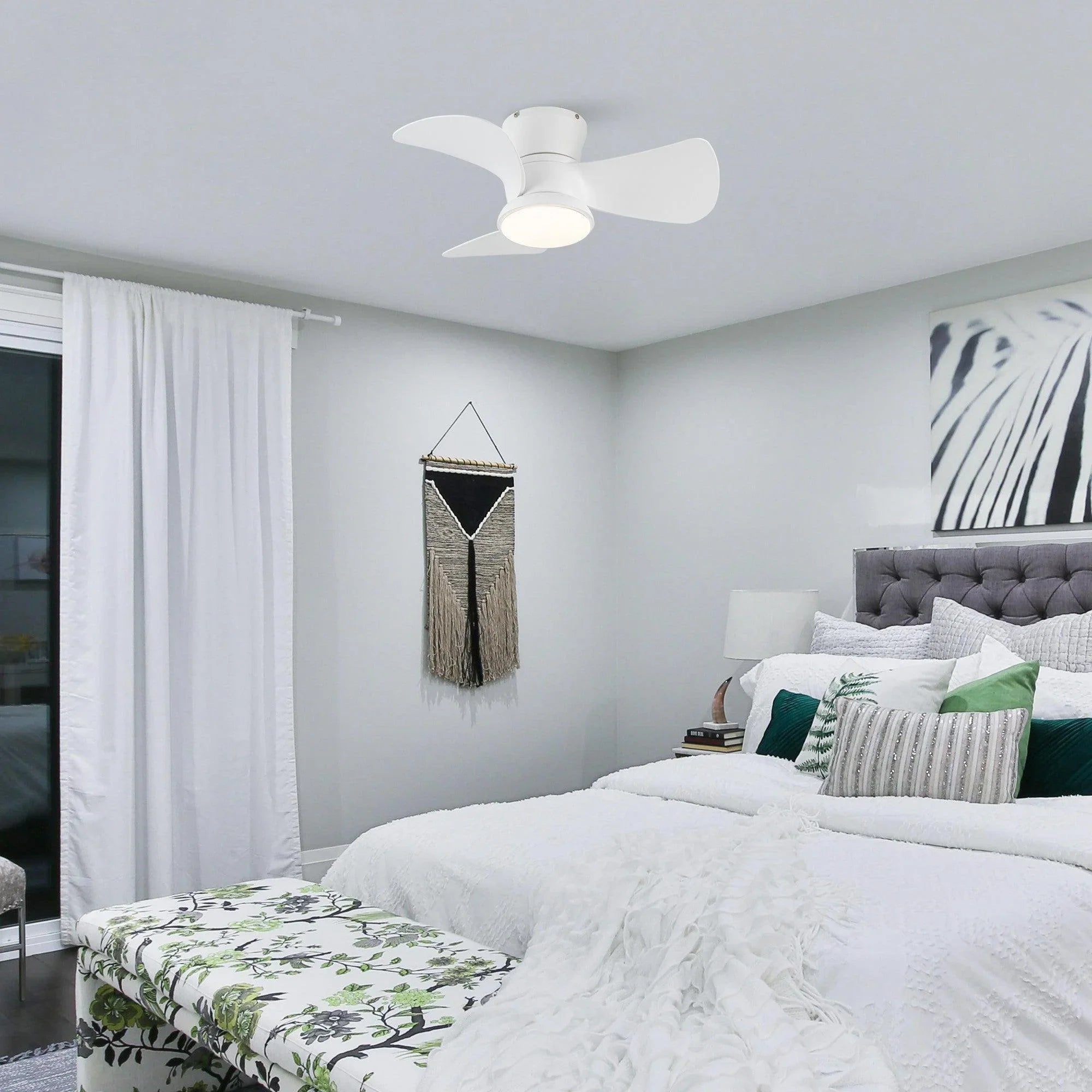 31" Mazon Flush Mount Ceiling Fan