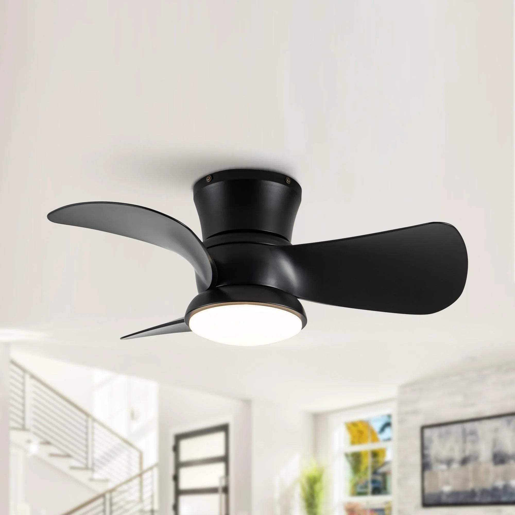 31" Mazon Flush Mount Ceiling Fan