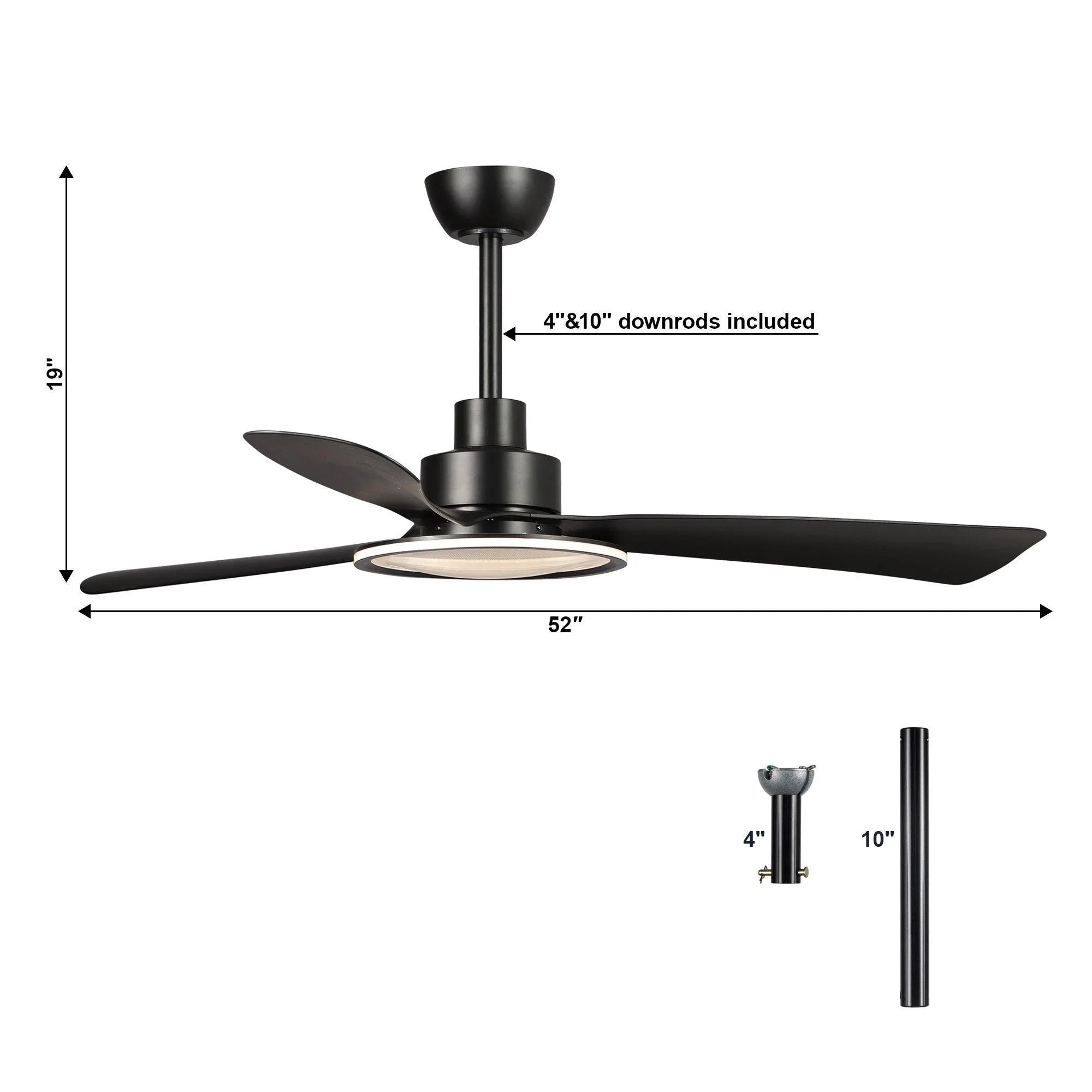 52" Bohemian Industrial Ceiling Fan