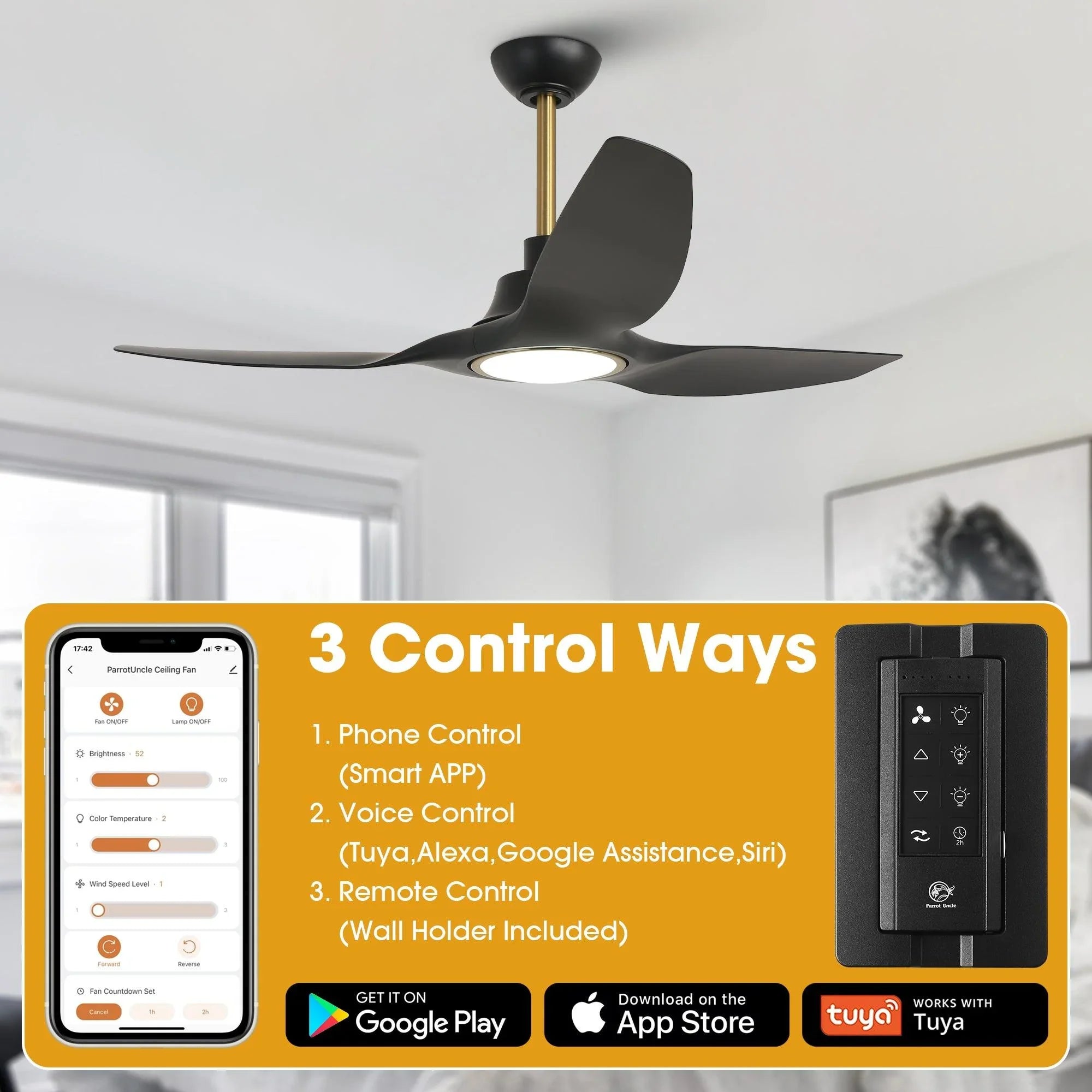 52" Aerix Modern Smart Fan
