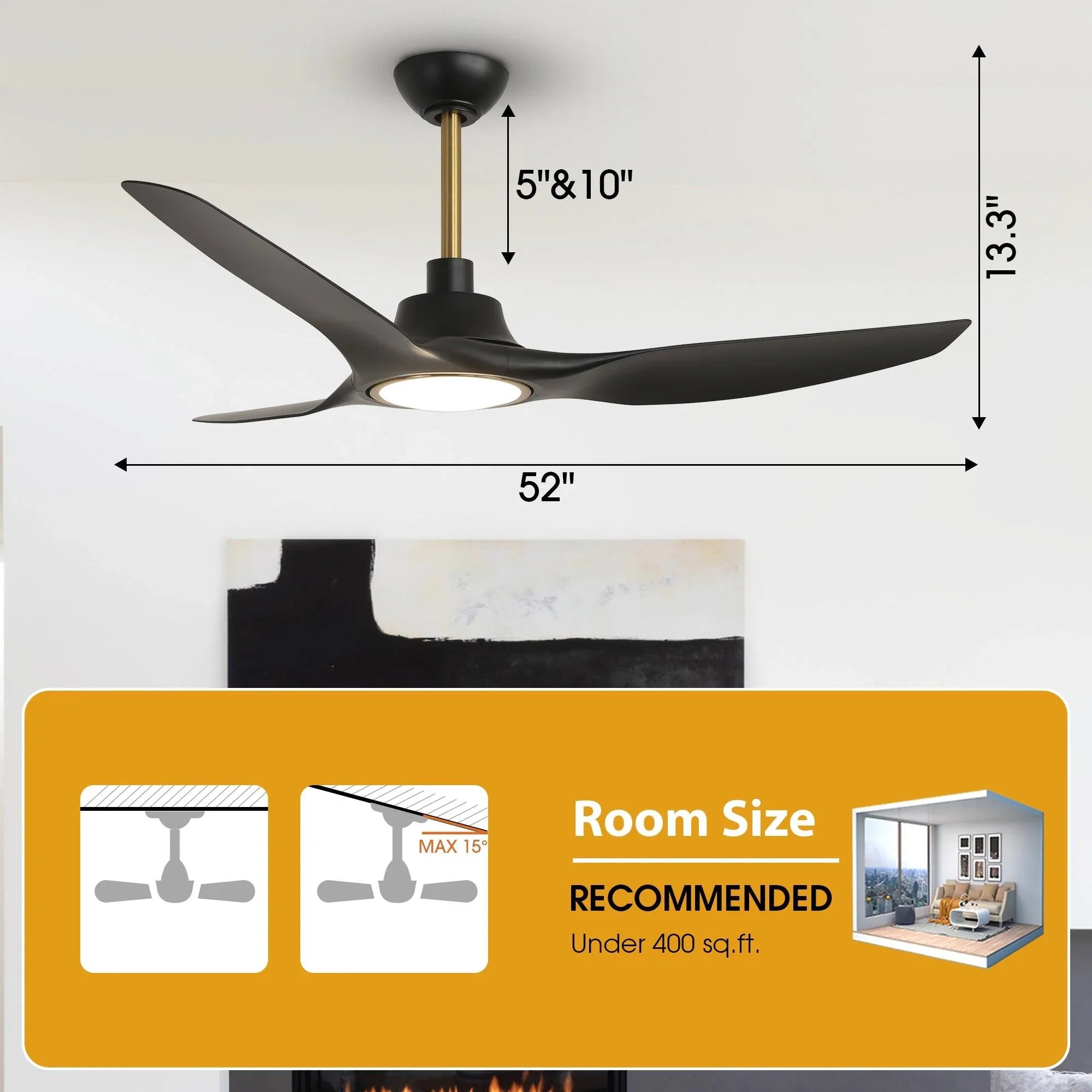 52" Aerix Modern Smart Fan