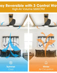 52" Aerix Modern Smart Fan